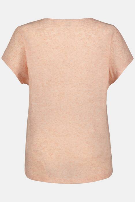 T-Shirt, Zierfalte, V-Ausschnitt