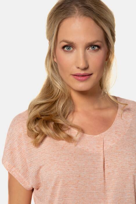 T-Shirt, Zierfalte, V-Ausschnitt