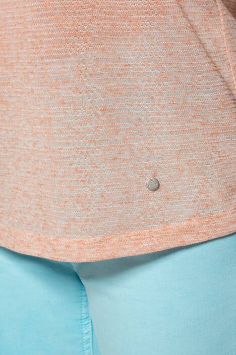 T-Shirt, Zierfalte, V-Ausschnitt