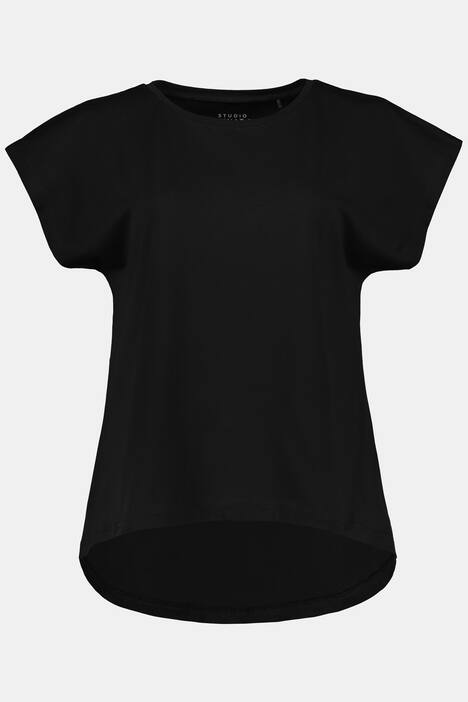 Basic-Shirt, oversized, gerundeter Saum, hinten länger