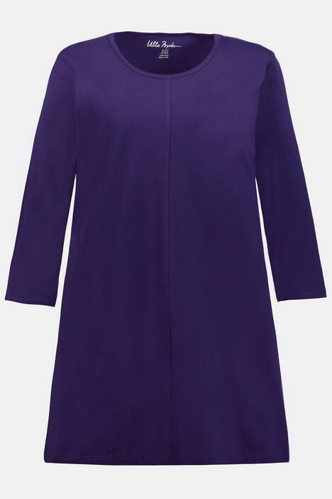 Center Seam Pocket Long Sleeve Cotton Knit Tunic