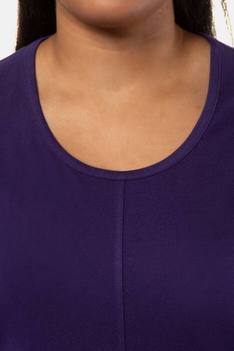 Center Seam Pocket Long Sleeve Cotton Knit Tunic