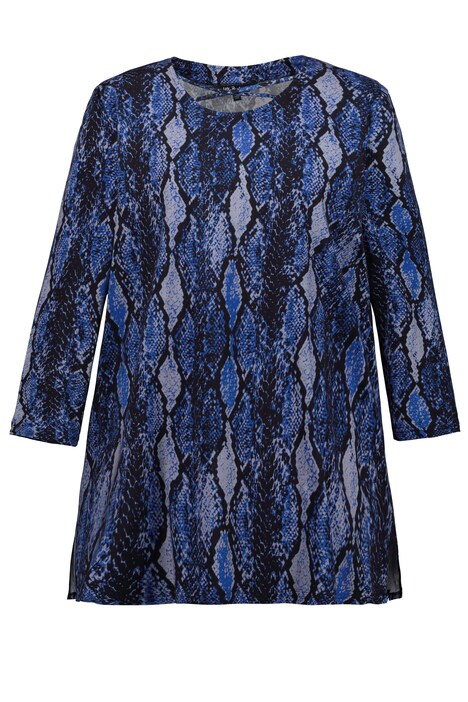 Longshirt, Schlangenmuster, Zierbänder, Langarm