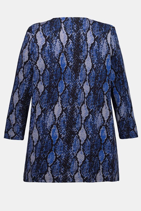 Longshirt, Schlangenmuster, Zierbänder, Langarm