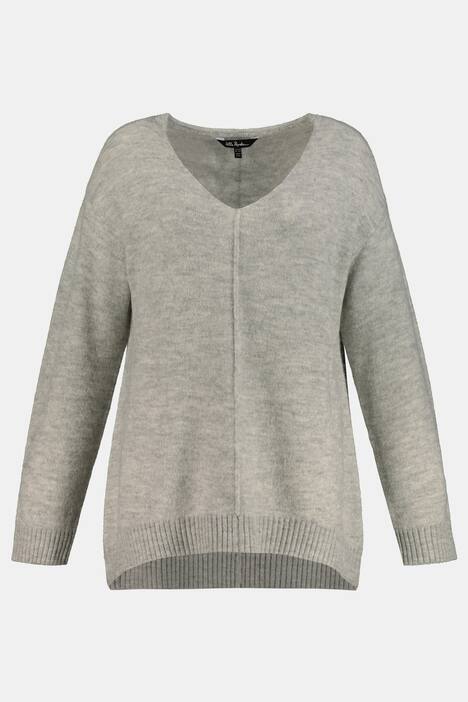 Pullover, Ziernaht, länger geschnitten, extraweich