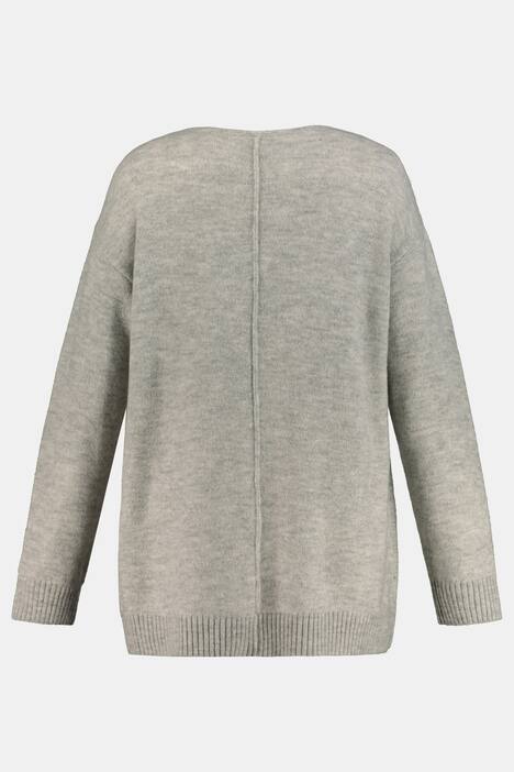 Pullover, Ziernaht, länger geschnitten, extraweich