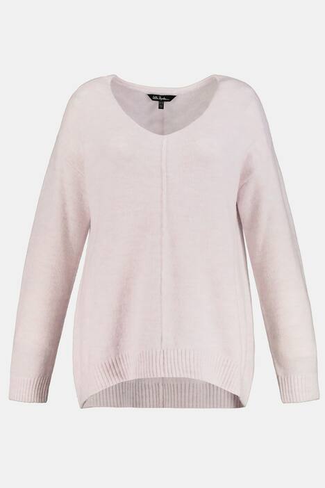 Pullover, Ziernaht, länger geschnitten, extraweich