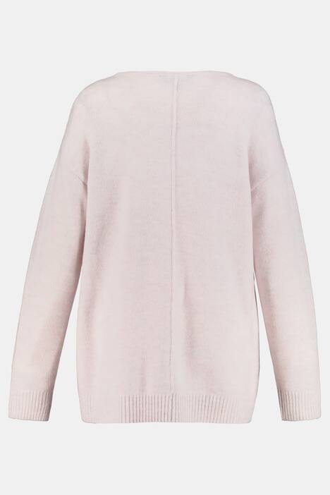 Pullover, Ziernaht, länger geschnitten, extraweich