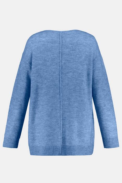 Pullover, Ziernaht, länger geschnitten, extraweich