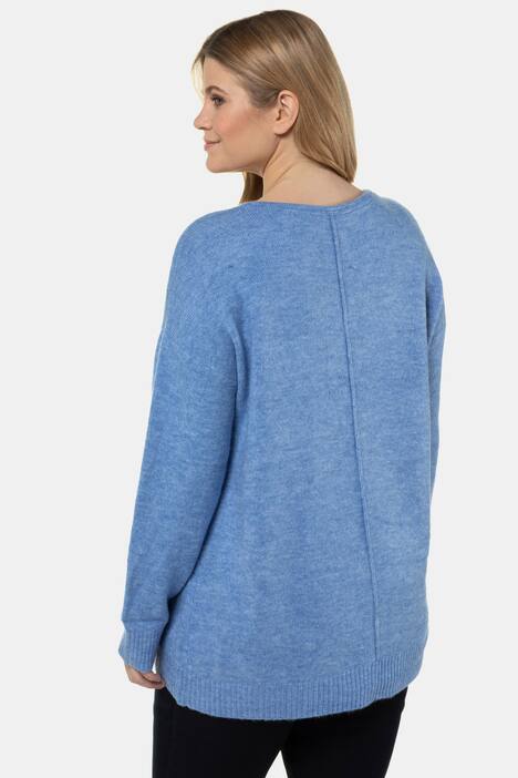 Pullover, Ziernaht, länger geschnitten, extraweich