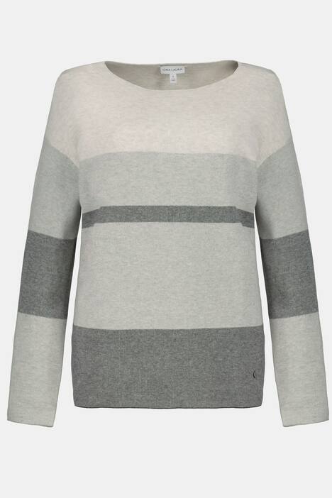 Pullover, oversized, Doubleface-Streifen