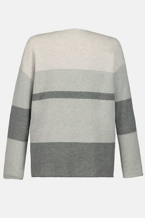 Pullover, oversized, Doubleface-Streifen