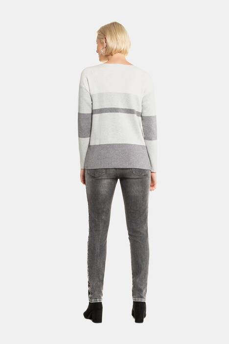 Pullover, oversized, Doubleface-Streifen