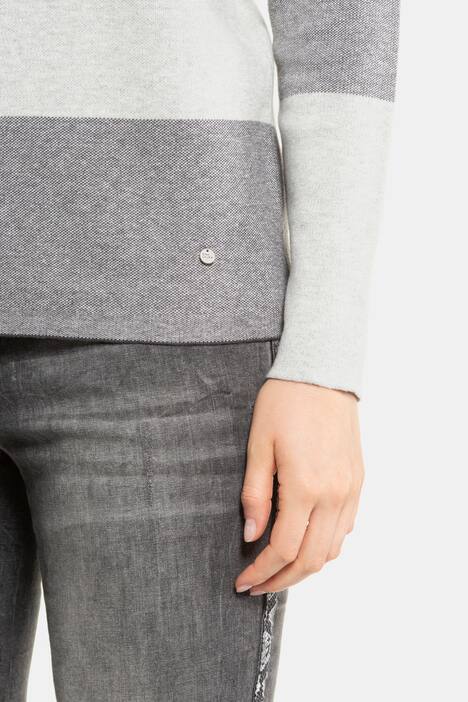 Pullover, oversized, Doubleface-Streifen