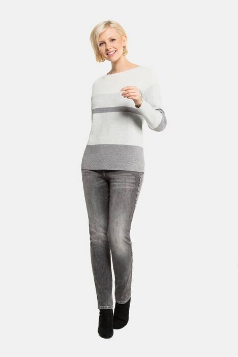 Pullover, oversized, Doubleface-Streifen