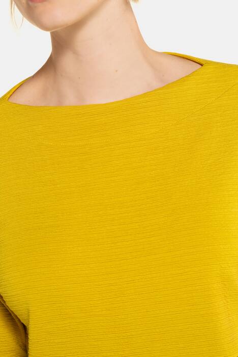 Sweatshirt, Querrippen, U-Boot-Ausschnitt, Langarm