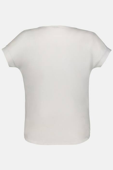 T-Shirt, vorne aus Spitze, Oversized, Jersey-Rücken