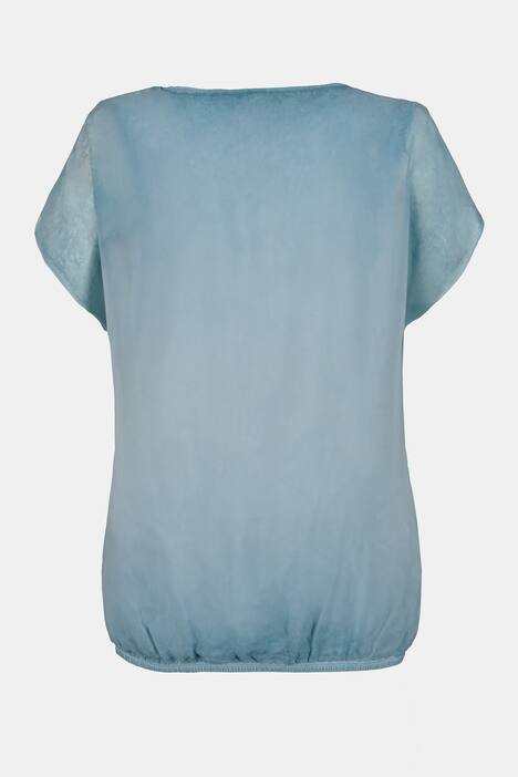 Bluse, doppellagig, Oversized, Chiffon, Jerseytop