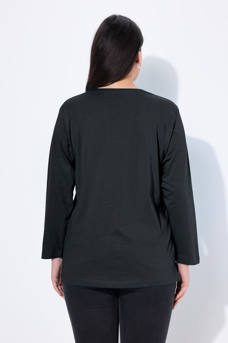 Shirt, V-Ausschnitt, Relaxed, Langarm