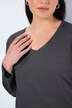 T-shirt, V-udskæring, afslappet pasform med lange ærmer
