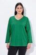 Shirt, V-hals, relaxed, lange mouw