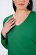 Shirt, V-hals, relaxed, lange mouw