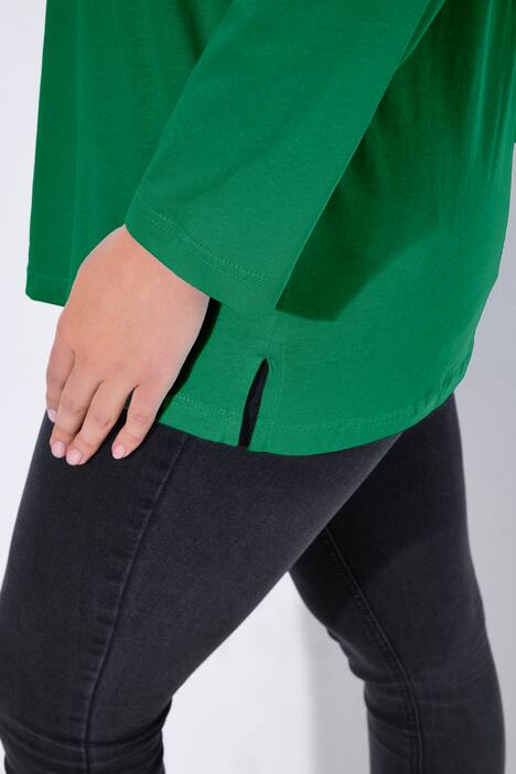 Shirt, V-hals, relaxed, lange mouw