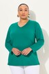 T-shirt coupe Relaxed Fit, décolleté en V et manches longues