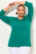 T-shirt coupe Relaxed Fit, décolleté en V et manches longues