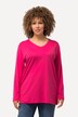 Shirt, V-hals, relaxed, lange mouw