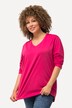 Shirt, V-hals, relaxed, lange mouw