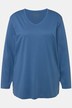 Shirt, V-hals, relaxed, lange mouw