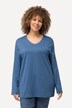 Shirt, V-hals, relaxed, lange mouw