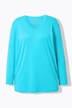 Shirt, V-hals, relaxed, lange mouw