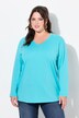 Shirt, V-hals, relaxed, lange mouw