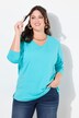 Shirt, V-hals, relaxed, lange mouw