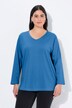 Shirt, V-hals, relaxed, lange mouw