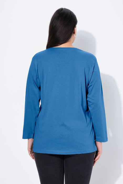 Shirt, V-Ausschnitt, Relaxed, Langarm