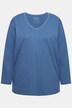 T-shirt coupe Relaxed Fit, décolleté en V et manches longues
