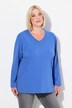 T-shirt coupe Relaxed Fit, décolleté en V et manches longues