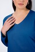Shirt, V-hals, relaxed, lange mouw