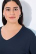 T-shirt, V-udskæring, afslappet pasform med lange ærmer