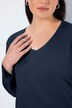 T-shirt, V-udskæring, afslappet pasform med lange ærmer