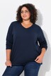 T-shirt, V-udskæring, afslappet pasform med lange ærmer