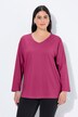 Shirt, V-hals, relaxed, lange mouw