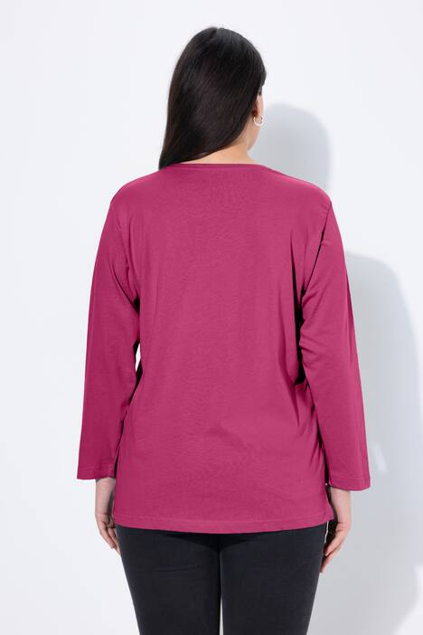 Shirt, V-Ausschnitt, Relaxed, Langarm