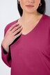 Shirt, V-hals, relaxed, lange mouw