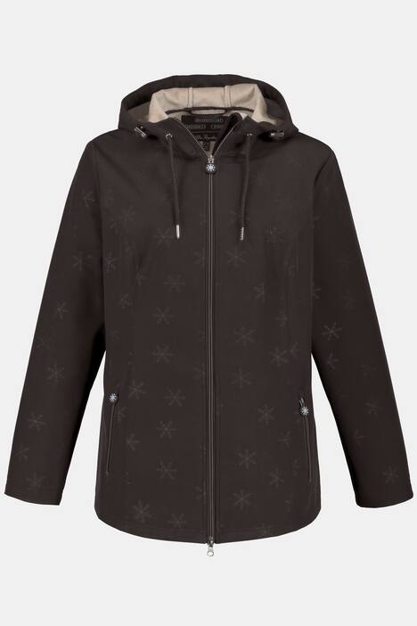 Softshelljacke, Schneeflocken-Muster, Webfellfutter
