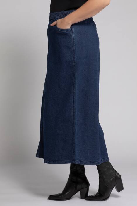 Jeans-Rock, ausgestellt, Elastikbund