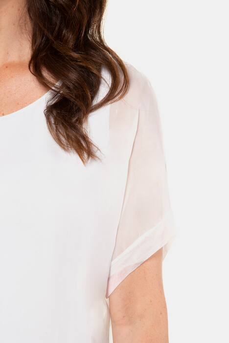Seidenbluse, Aquarellblüten, Oversized, Jerseytop